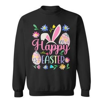Happy Easter Bunny Spring Easter Egg Easter For Women Sweatshirt - Seseable
