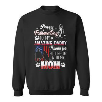 Happy Father's Day To My Amazing Dad Dog America Fathers Day Sweatshirt - Thegiftio UK