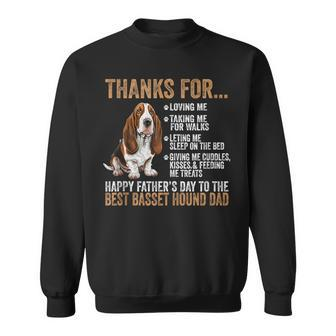 Happy Father’S Day To The Best Basset Hound Dad Sweatshirt - Thegiftio UK