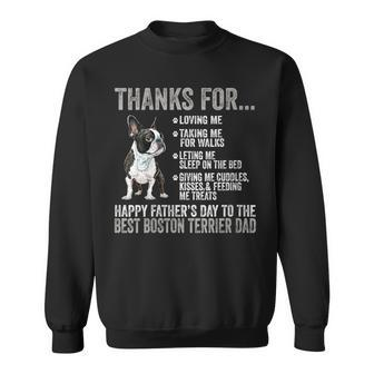 Happy Father’S Day To The Best Boston Terrier Dad Sweatshirt - Thegiftio UK