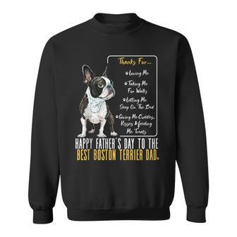 Happy Father’S Day To The Best Boston Terrier Dad Sweatshirt - Monsterry DE