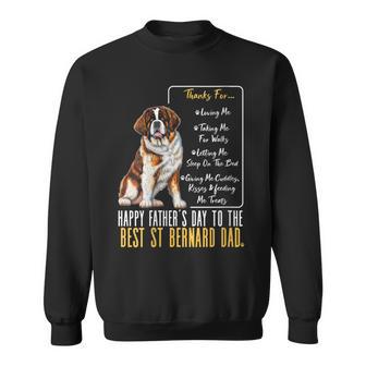 Happy Father’S Day To The Best St Bernard Dad Sweatshirt - Thegiftio UK