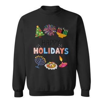 Happy Holidays Diwali Kwanzaa Hanukkah Christmas Sweatshirt | Mazezy UK