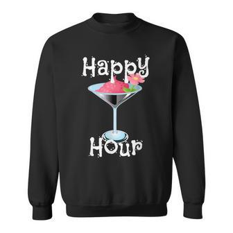 Happy Hour Cocktail Drinks Bar Sweatshirt - Monsterry DE