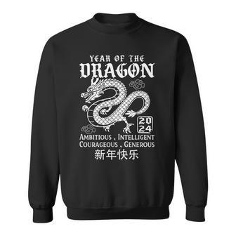 Happy New Year 2024 Chinese New Year 2024 Year Of The Dragon Sweatshirt - Thegiftio UK