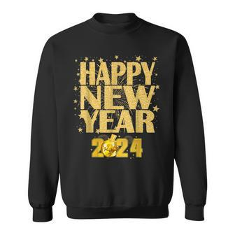 Happy New Year 2024 New Years Eve Party Countdown Fireworks Sweatshirt - Seseable