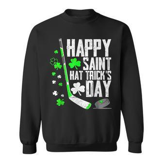 Happy Saint Hat Trick's Day Ice Hockey St Patrick's Sweatshirt - Thegiftio UK