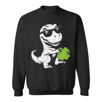 Happy St Pat-Rex Day St Patty's Day Dinosaur Monster Truck Sweatshirt | Mazezy