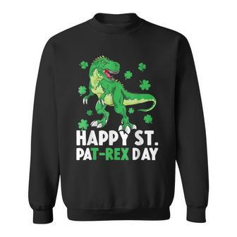 Happy St Pat-Rex Dinosaur Saint Patrick's Day For Boys Girls Sweatshirt - Monsterry