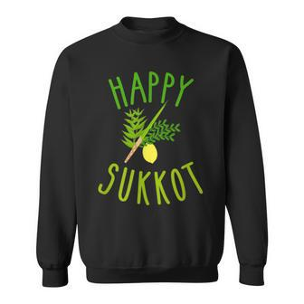 Happy Sukkot With The Four Species Jewish Israeli Sweatshirt - Monsterry DE