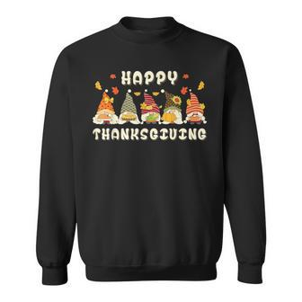 Happy Thanksgiving Autumn Gnomes With Harvest Sweatshirt - Thegiftio UK