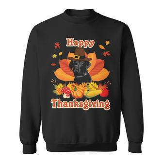 Happy Thanksgiving Black Labrador Dog I'm Thankful For My Sweatshirt | Mazezy