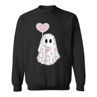 Happy Valentine Ghost Retro Be My Boo Valentine's Day Ghost Sweatshirt - Monsterry UK