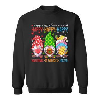 Happy Valentines St Patrick Easter Happy Holiday Gnome Sweatshirt - Seseable