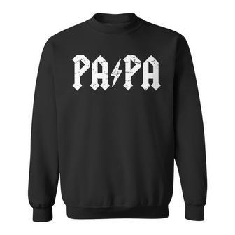 Hard Rock Dad Papa Lightning Bolt Mit-Ausschnitt Sweatshirt - Geschenkecke