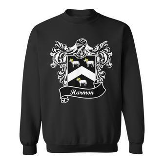 Harmon Coat Of Arms Surname Last Name Family Crest Sweatshirt - Seseable