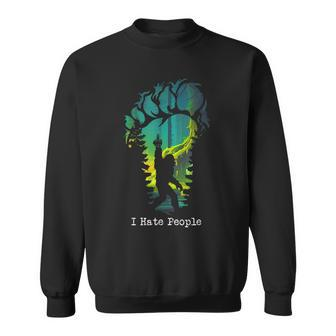 I Hate People Bigfoot Footprint Sweatshirt - Monsterry CA
