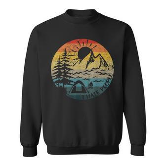 I Hate People Vintage Sun Retro Camping Hiking Sweatshirt - Monsterry UK