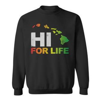 Hawaii Hi For Life Vintage Irie Rasta Sweatshirt - Monsterry