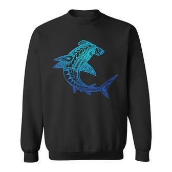 Hawaii Tribal Style Shark For Hawaiian Beach Lover Cool Sweatshirt - Monsterry AU