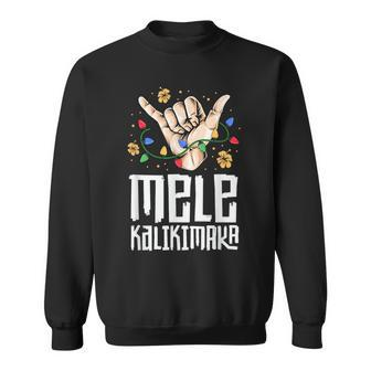 Hawaiian Christmas Mele Kaliki Shaka Kalikimaka Sweatshirt - Monsterry UK