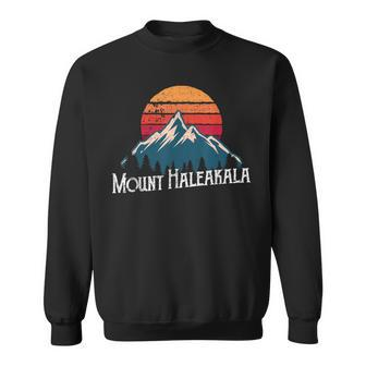 Hawaiian Mount Haleakala Volcano Mountain Retro T Sweatshirt - Monsterry