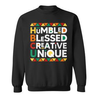 Hbcu Humbled Blessed Creative Unique Historical Black Sweatshirt - Seseable