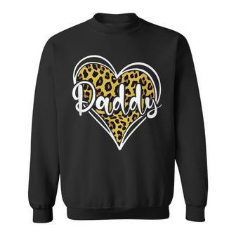 Heart Leopard Daddy Family Matching Father's Day Dad Men Sweatshirt - Thegiftio UK