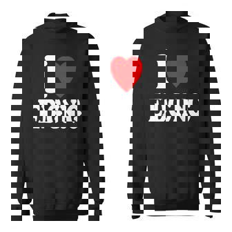 I Heart Love Edging Sweatshirt - Seseable