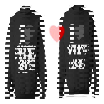 I Heart Love White Boys Sexy Hot Attraction Handsome Sweatshirt - Thegiftio