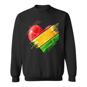 Heart In Pan African Colors Celebrate Afro American Heritage Sweatshirt - Seseable