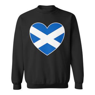 I Heart Scotland Fun Scottish Flag Heart Sweatshirt - Thegiftio UK