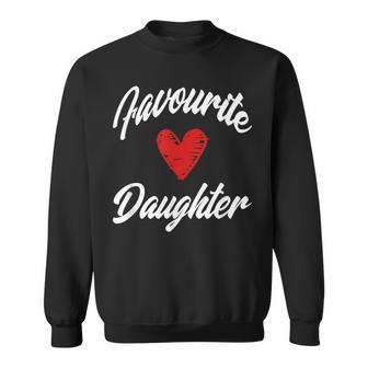 Heart Shaped Graphic Favourite Daughter Siblings Sweatshirt - Seseable