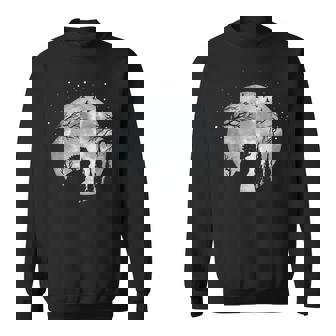 Hedgehog Silhouette Night Sky Forest Nature Hedgehog Sweatshirt - Thegiftio
