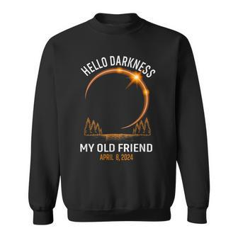Hello Darkness My Old Friend Total Solar Eclipse 2024 Sweatshirt | Mazezy