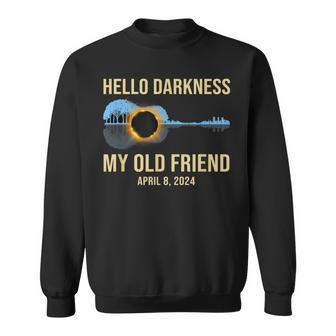 Hello Darkness My Old Friend Solar Eclipse 2024 Sweatshirt | Mazezy