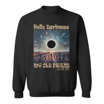Hello Darkness My Old Friend Solar Eclipse Sweatshirt | Mazezy