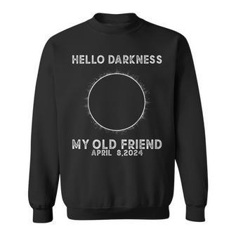 Hello Darkness My Old Friend Total Solar Eclipse 2024 Sweatshirt | Mazezy