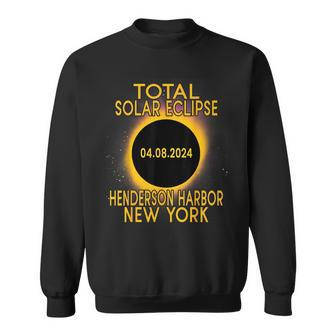 Henderson Harbor New York Total Solar Eclipse 2024 Sweatshirt - Monsterry DE