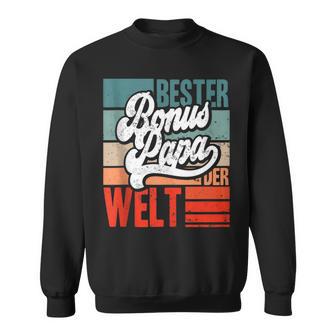 Herren Bester Bonus-Papa Der Weltintage Stiefvater Spruch Lustig Sweatshirt - Geschenkecke