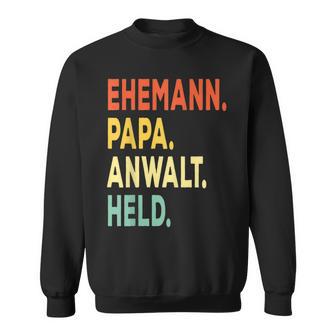 Herren Ehemann Papa Anwalt Held Retro-Jahrgangatertag Sweatshirt - Geschenkecke