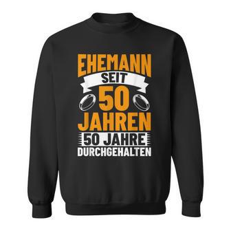 Herren Goldhochzeit Deko Hochzeitstag Jubiläum Ehemann Hochzeit Sweatshirt - Seseable