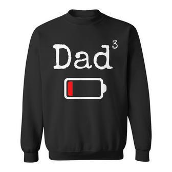 Herren Lustigesater-Trikot Geschenk Füräter Papa 3 Low Battery Sweatshirt - Geschenkecke