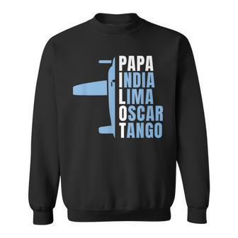 Herren Papa Pilot Phonetisches Alphabet Für Papa Pilotenater Flieger Sweatshirt - Geschenkecke