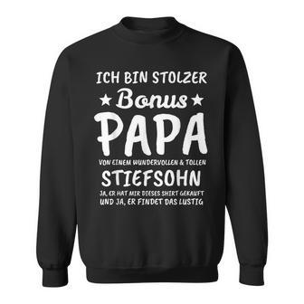 Herren Stiefvater Stiefsohn Bonus Papa Sweatshirt - Geschenkecke