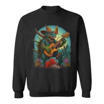 Hodag Country Fest Cowboy Hat Guitar Monster For Music Fans Sweatshirt - Monsterry