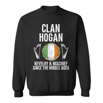 Hogan Surname Irish Family Name Heraldic Celtic Clan Sweatshirt - Seseable