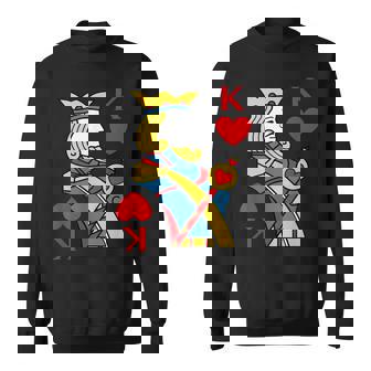 Hombre Rey De Corazones Reina Marido Esposa Nupcial Boda Nupcial Camisa de entrenamiento - Regaloses