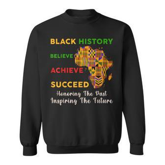 Honoring Past Inspiring Future Black History Kente African Sweatshirt | Mazezy