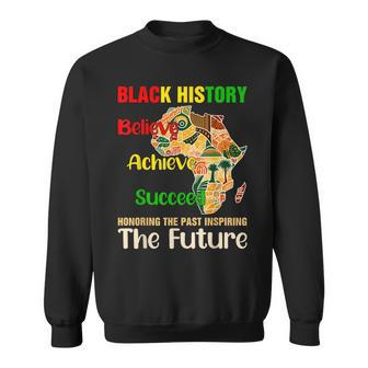 Honoring Past Inspiring Future Black History Month Retro Sweatshirt - Thegiftio UK